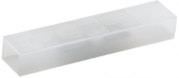 Flachsteckverteiler, 1 x 2 Kontakte, 6,3 x 0,8 mm oder 2,8 x 0,8 mm, L 50 mm, isoliert, gerade, transparent, 8011