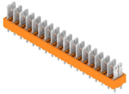 Leiterplattenklemme, 18-polig, RM 5 mm, 0,2-2,5 mm², 15 A, Flachstecker, orange, 9500580000