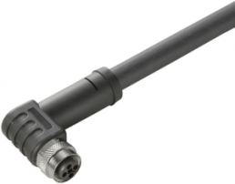 Sensor-Aktor Kabel, M12-Kabeldose, abgewinkelt auf offenes Ende, 4-polig, 1.5 m, PUR, schwarz, 12 A, 2050560150