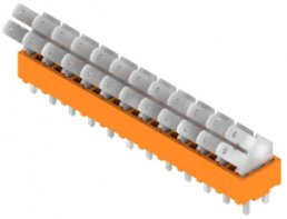 Leiterplattenklemme, 12-polig, RM 5 mm, 0,2-2,5 mm², 15 A, Flachstecker, orange, 9511890000