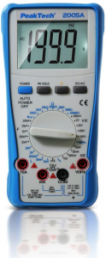 TRMS Digital-Multimeter P 2005, 10 A(DC), 10 A(AC), 1000 VDC, 1000 VAC, 200 µF, CAT III 1000 V, CAT IV 600 V