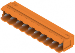 Stiftleiste, 10-polig, RM 5 mm, abgewinkelt, orange, 1580940000