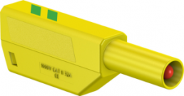 4 mm Stecker, Lötanschluss, 0,75-2,5 mm², CAT II, gelb/grün, 22.2654-20