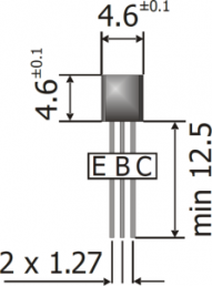 Bipolartransistor, NPN, 500 mA, 300 V, THT, TO-92, MPSA42BK
