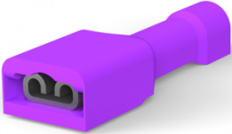 Isolierte Flachsteckhülse, 2,8 x 0,51 mm, 0,13 bis 0,2 mm², AWG 26 bis 22, Messing, verzinnt, violett, 7-520365-2