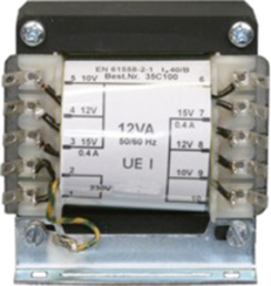 Universal-Transformator, 12 VA, 10 V/12 V/15 V, 0.4 A, 05332 A