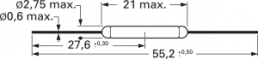 Reedschalter, Leiterplattenmontage, 1 Schließer, 50 W, 350 V (DC), 0.5 A, KSK-1A52-2030