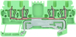 Schutzleiter-Reihenklemme, Federzuganschluss, 0,5-1,5 mm², 4-polig, 180 A, 6 kV, gelb/grün, 1775620000