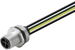 Sensor-Aktor Kabel, M12-Flanschstecker, gerade auf offenes Ende, 4-polig, 0.2 m, PUR, 12 A, 1467930000
