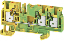 Schutzleiter-Reihenklemme, Push-in-Anschluss, 0,5-4,0 mm², 3-polig, 8 kV, gelb/grün, 2051410000