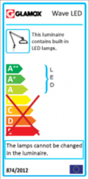 LED-Lupenleuchte, 5,0 Dioptrien, ESD-sicher, schwarz, LUXO Wave LED ESD, WAL026064