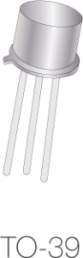 Bipolartransistor, NPN, 700 mA, 40 V, THT, TO-39, 2N3053
