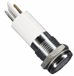 LED-Signalleuchte, 24 V (DC), weiß, 20 mcd, Einbau-Ø 14 mm, RM 1.25 mm, LED Anzahl: 1