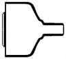 D-Sub-Steckverbinderkappen, Größe: 1 (DE), gerade 180°, Elastomer, schwarz, 806792-000