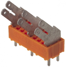 Leiterplattenklemme, 9-polig, RM 10 mm, 0,2-2,5 mm², 15 A, Flachstecker, orange, 9512160000