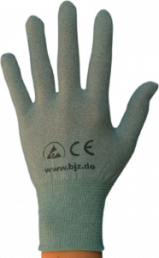 ESD-Handschuhe aus Polyesterstrickgewebe mit carb. Fasern, Größe M