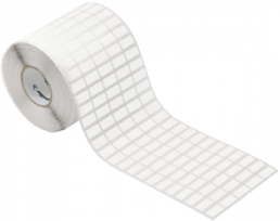 Baumwollgewebe Etikett, (L x B) 18 x 9 mm, weiß, Rolle mit 10000 Stk