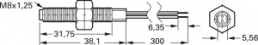 Näherungsschalter, Einbaumontage M8, 1 Wechsler, 5 W, 175 V (DC), 0.25 A, Erfassungsbereich 5-7,5 mm, 59070-030