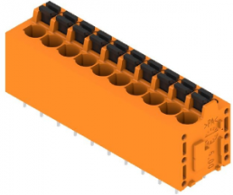 Leiterplattenklemme, 10-polig, RM 5 mm, 0,12-2,5 mm², 20 A, Federklemmanschluss, orange, 1330270000