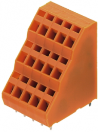 Leiterplattenklemme, 24-polig, RM 5.08 mm, 0,13-2,5 mm², 10 A, Federklemmanschluss, orange, 1764960000