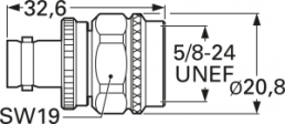 Koaxial-Adapter, 50 Ω, N-Stecker auf BNC-Buchse, gerade, 100123517