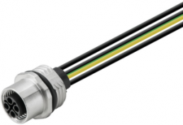 Sensor-Aktor Kabel, M12-Flanschbuchse, gerade auf offenes Ende, 4-polig, 0.2 m, PUR, 12 A, 1467940000