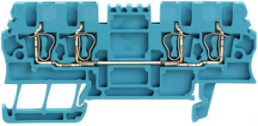 Durchgangsklemme, Federzuganschluss, 0,5-1,5 mm², 4-polig, 17.5 A, 6 kV, blau, 1775600000
