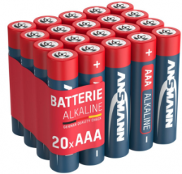 Alkali-Mangan-Batterie, 1.5 V, LR03, AAA, Rundzelle