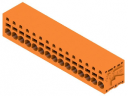 Leiterplattenklemme, 15-polig, RM 5 mm, 0,12-2,5 mm², 20 A, Federklemmanschluss, orange, 1332110000