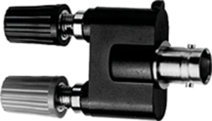 Koaxial-Adapter, BNC-Buchse auf 2 x 4 mm Apparateklemme, Y-Form, 100023660
