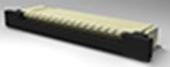 Steckverbinder, 24-polig, 1-reihig, RM 1 mm, SMD, Buchse, verzinnt, 2-84953-4