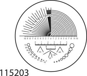 Messskala für Präzisions-Skalenlupe, 23 mm, 115203