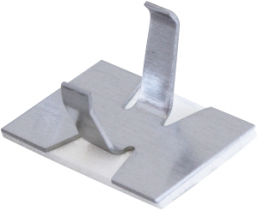 Befestigungssockel, max. Bündel-Ø 6.3 mm, Aluminium, silber, selbstklebend, (L x B x H) 16 x 11 x 9.5 mm