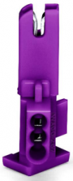 Socket module, 1 pole, Push-wire connection, 1.0 mm², purple, 267-119