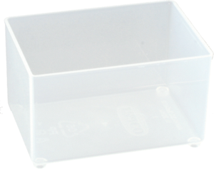 Compartment insert, transparent, (W x D) 109 x 157 mm, EINSATZ 55 A6-1