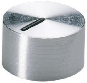 Rotary knob, 6 mm, plastic, silver, Ø 22.5 mm, H 13.3 mm, A1422461