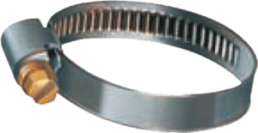 Worm drive clamp, max. bundle Ø 15 mm, steel, galvanized, silver, (W) 9 mm