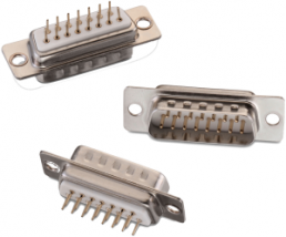 D-Sub connector, 25 pole, standard, straight, solder connection, 61802525023