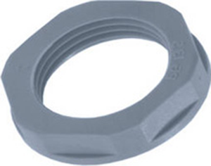 Counter nut, PG11, 24 mm, silver gray, 53019020
