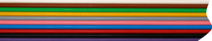 Flat ribbon cable, 20 pole, pitch 1.4 mm, 0.25 mm², PVC