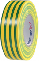 Insulation tape, 19 x 0.15 mm, PVC, yellow/green, 20 m, 710-00157