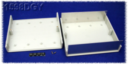 ABS device enclosure, (L x W x H) 180 x 206 x 64 mm, light gray (RAL 7035), IP54, 1598DGY