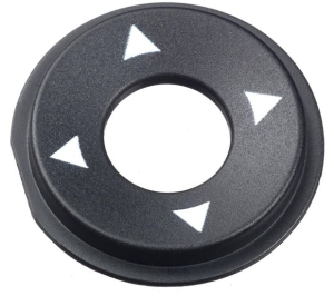 Cap, round, Ø 25 mm, (H) 2.05 mm, black, for short-stroke pushbutton Ultramec 6C, 10ZB09UV13606