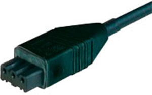 Connection line, Europe, socket STAK 3, straight on open end, H05RR-F4G0.75mm², black, 5 m