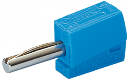 4 mm plug, clamp connection, 0.5 mm², blue, 215-711