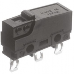 Subminiature snap-action switch, On-On, PCB connection, short hinge lever, 0.59 N, 0.1 A/125 VAC, 30 VDC, IP40