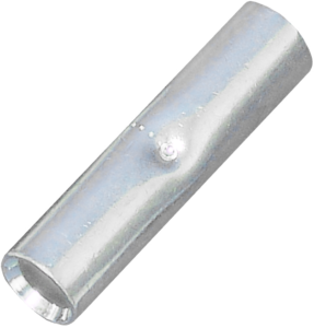 Butt connector, uninsulated, 1.0-1.5 mm², silver, 15 mm