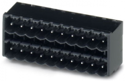 Pin header, 11 pole, pitch 5.08 mm, angled, black, 1753226