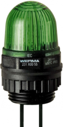 Recessed LED light, Ø 29 mm, green, 115 VAC, IP65
