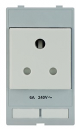 Outlet, gray, 5 A/240 V, India, 39500010321